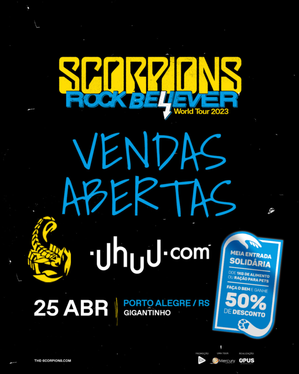 Scorpions Em Porto Alegre Vendas Abertas Agenda Metal