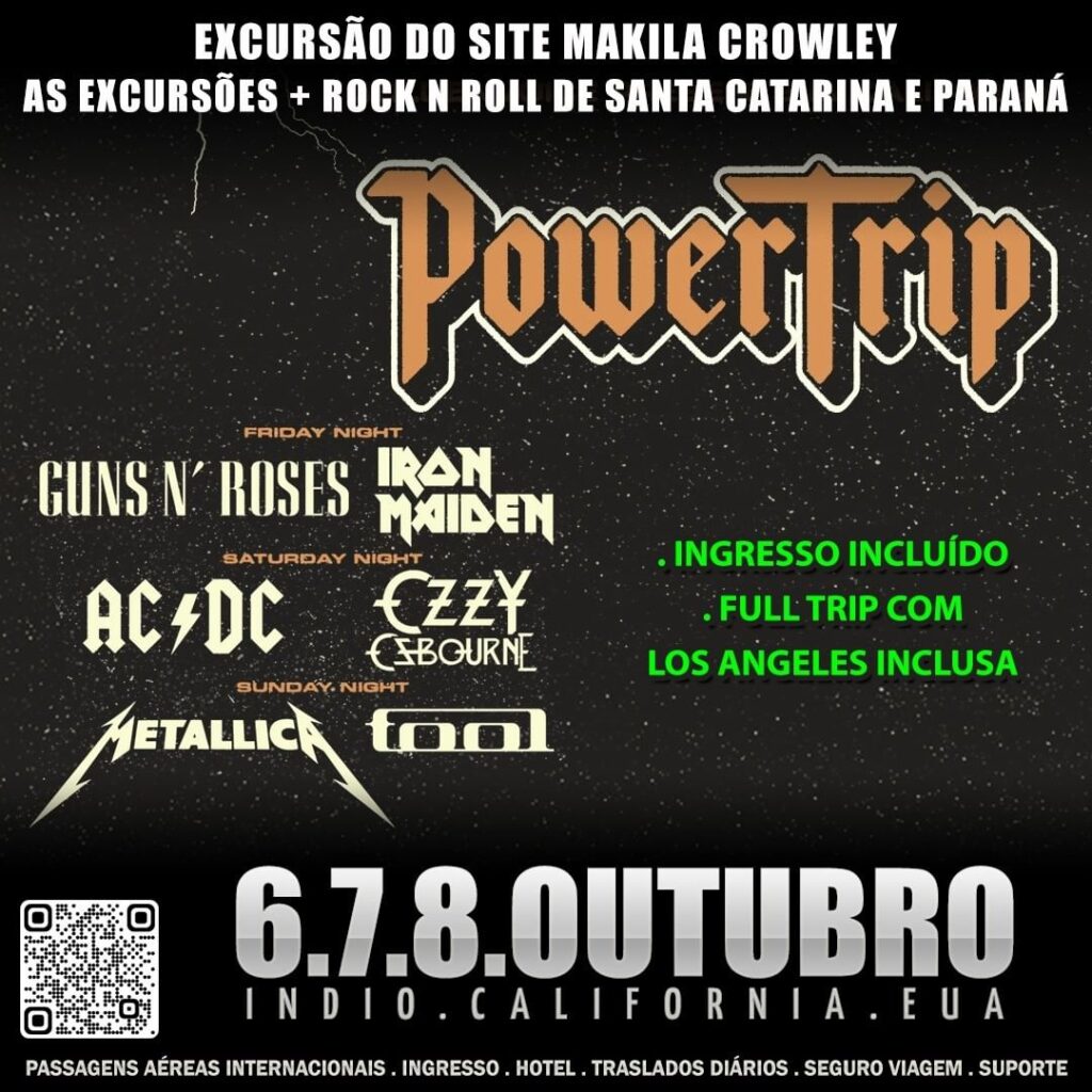 Excursão POWERTRIP 2023 EUA Agenda Metal